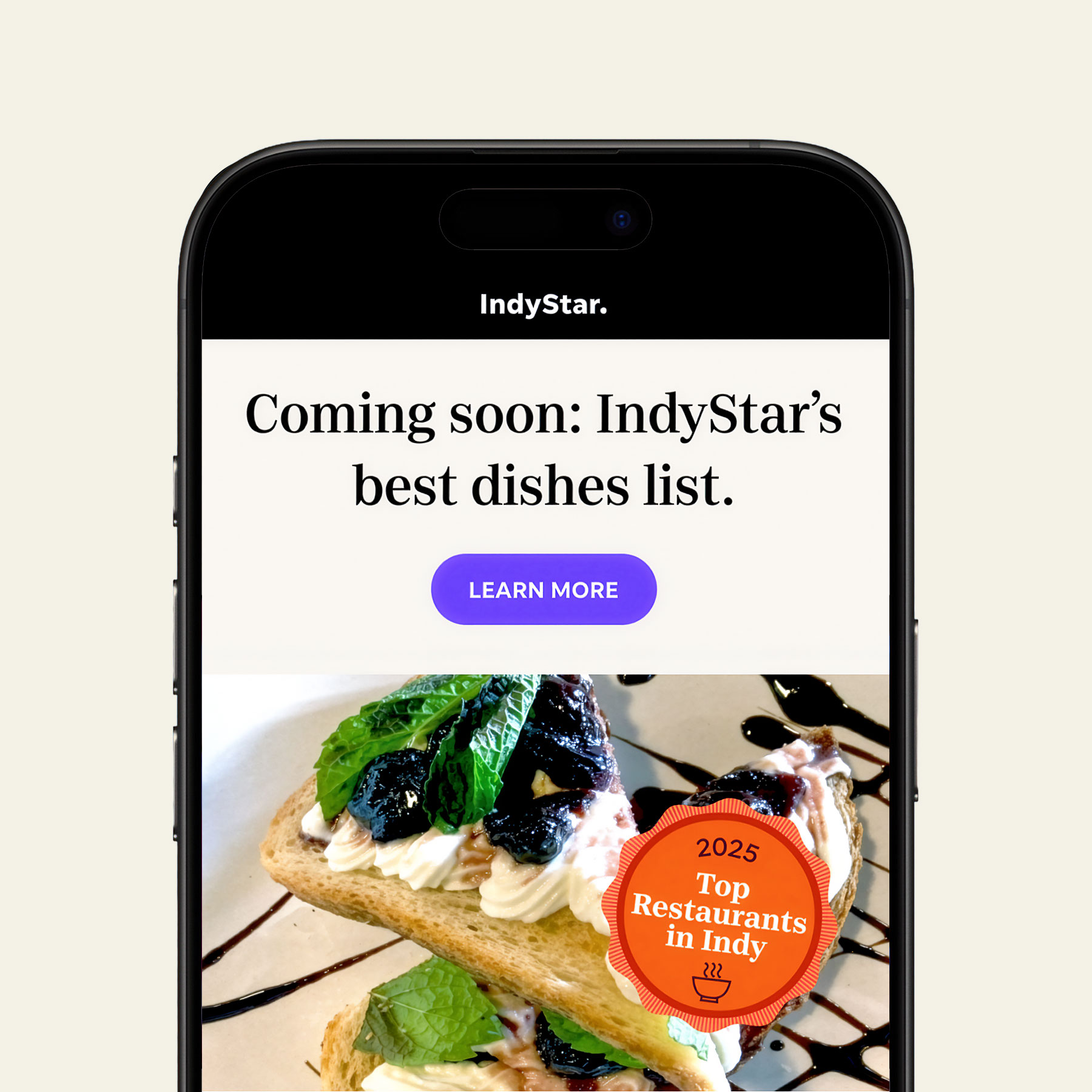 IndyStar dining guide email — coming soon