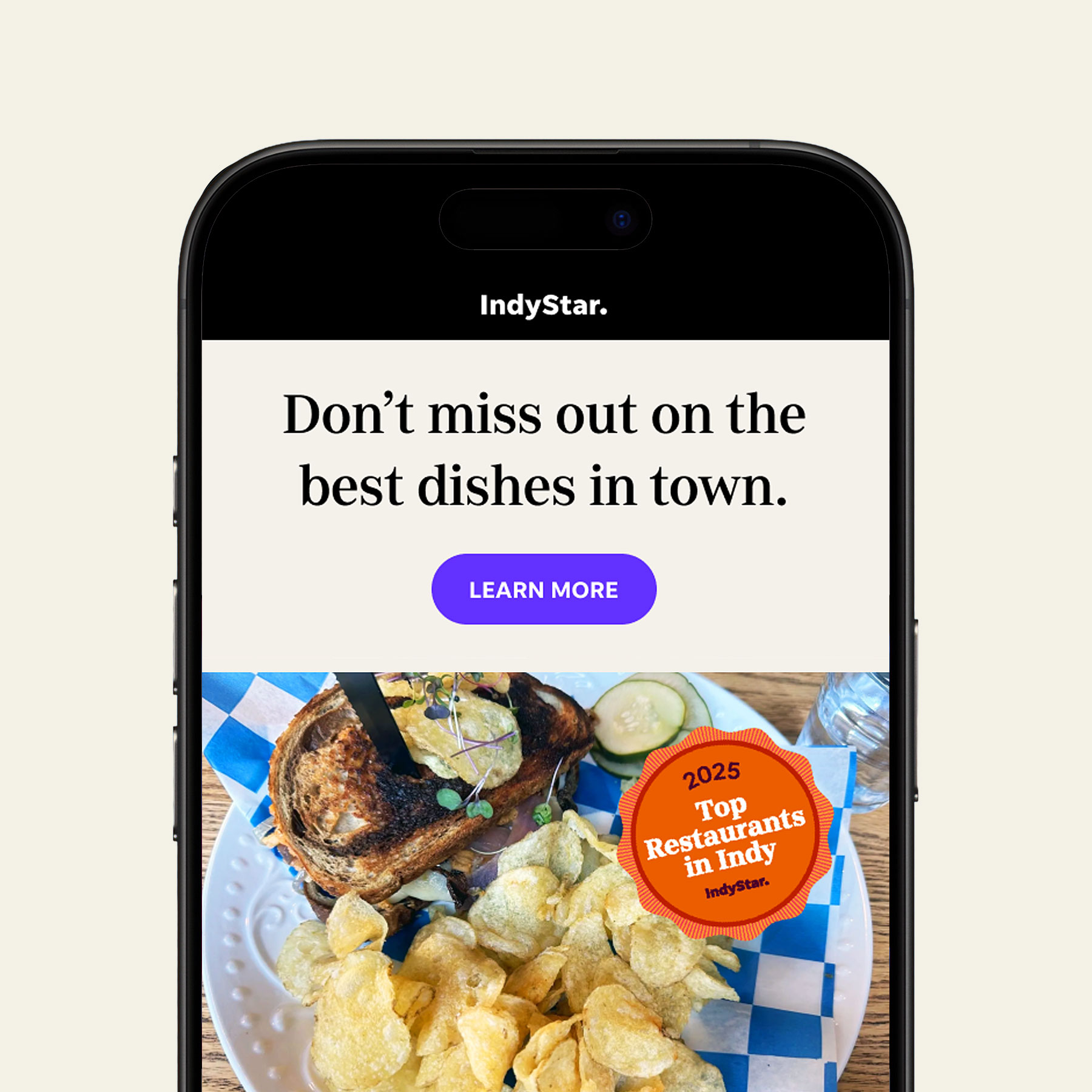 IndyStar dining guide email — best dishes