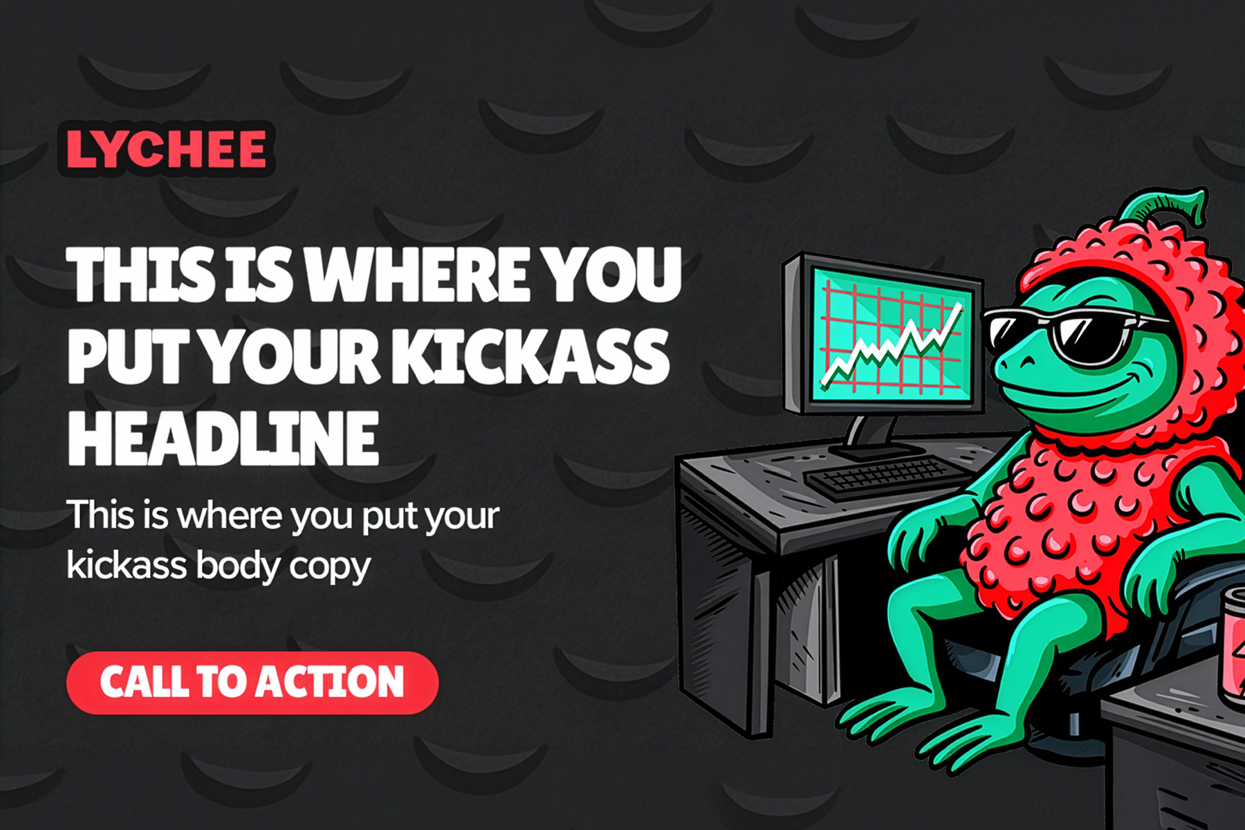 Lychee — social media template variant 1