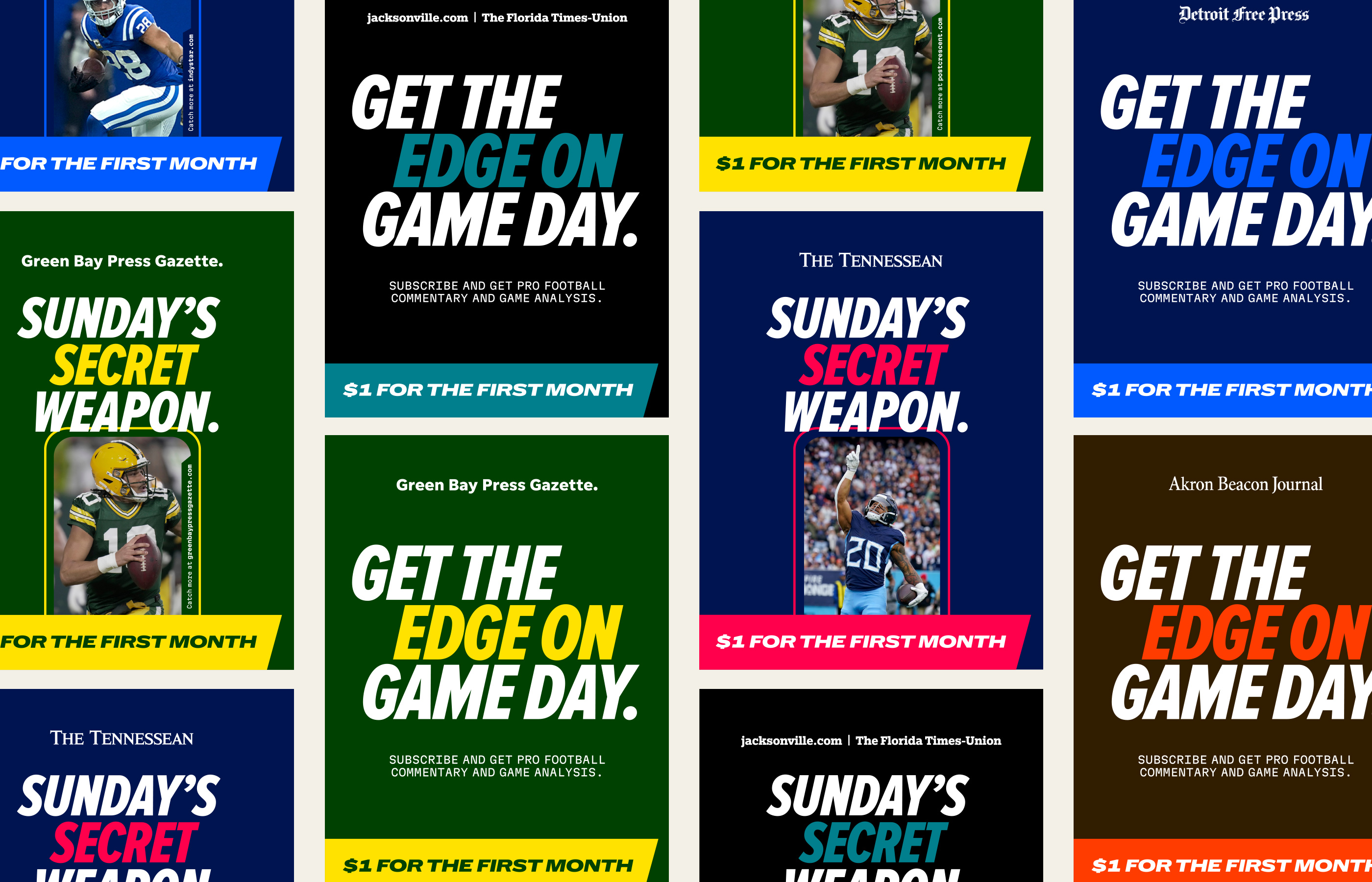 NFL Campaign — market adaptations across team identities