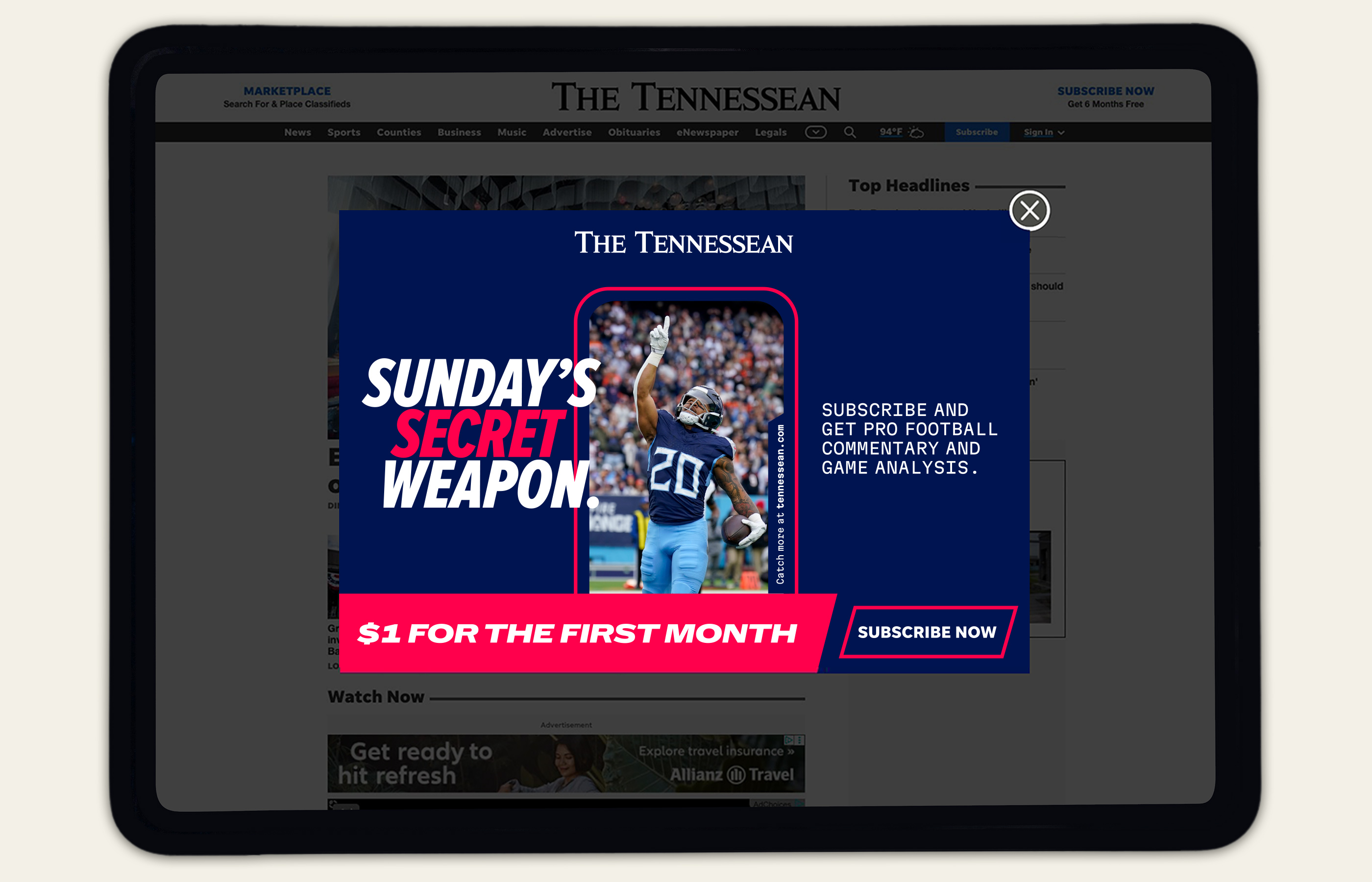 NFL Campaign — cross-platform deployment