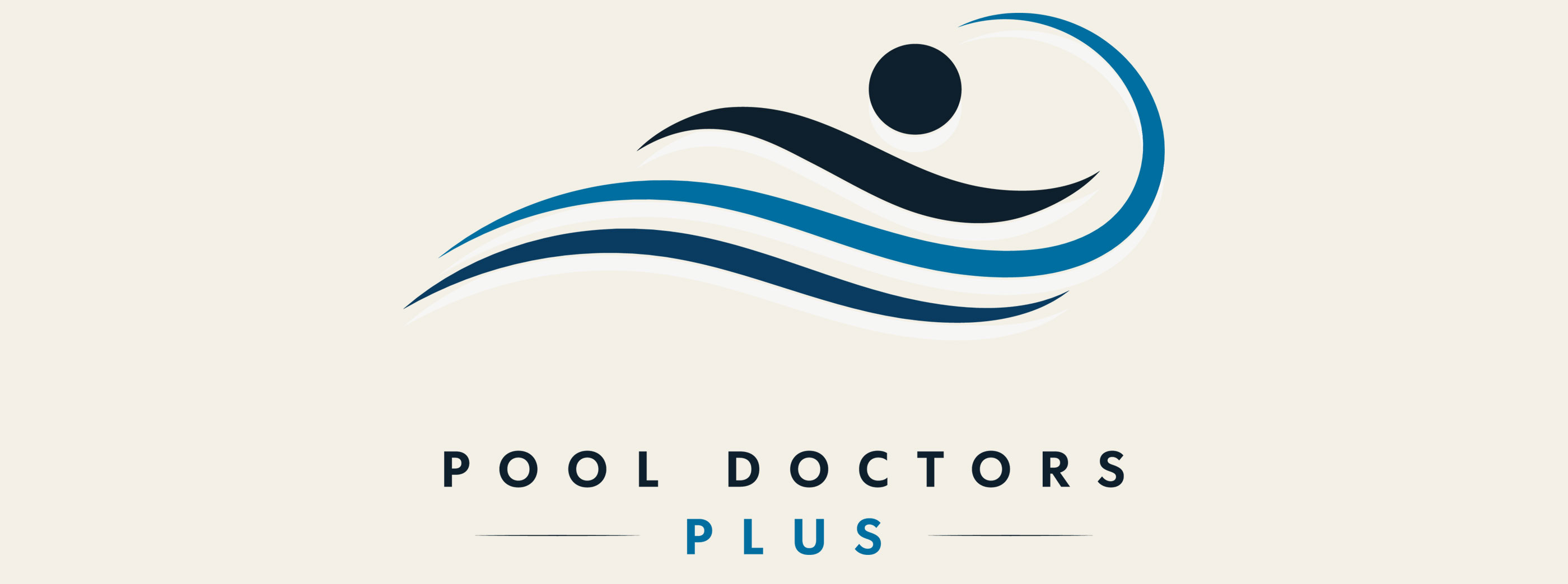 Pool Doctors Plus logo — horizontal lockup