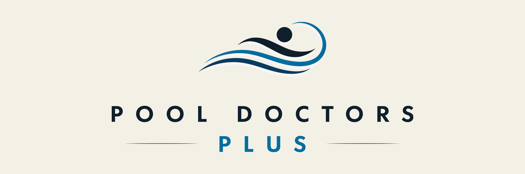 Pool Doctors Plus logo — stacked lockup